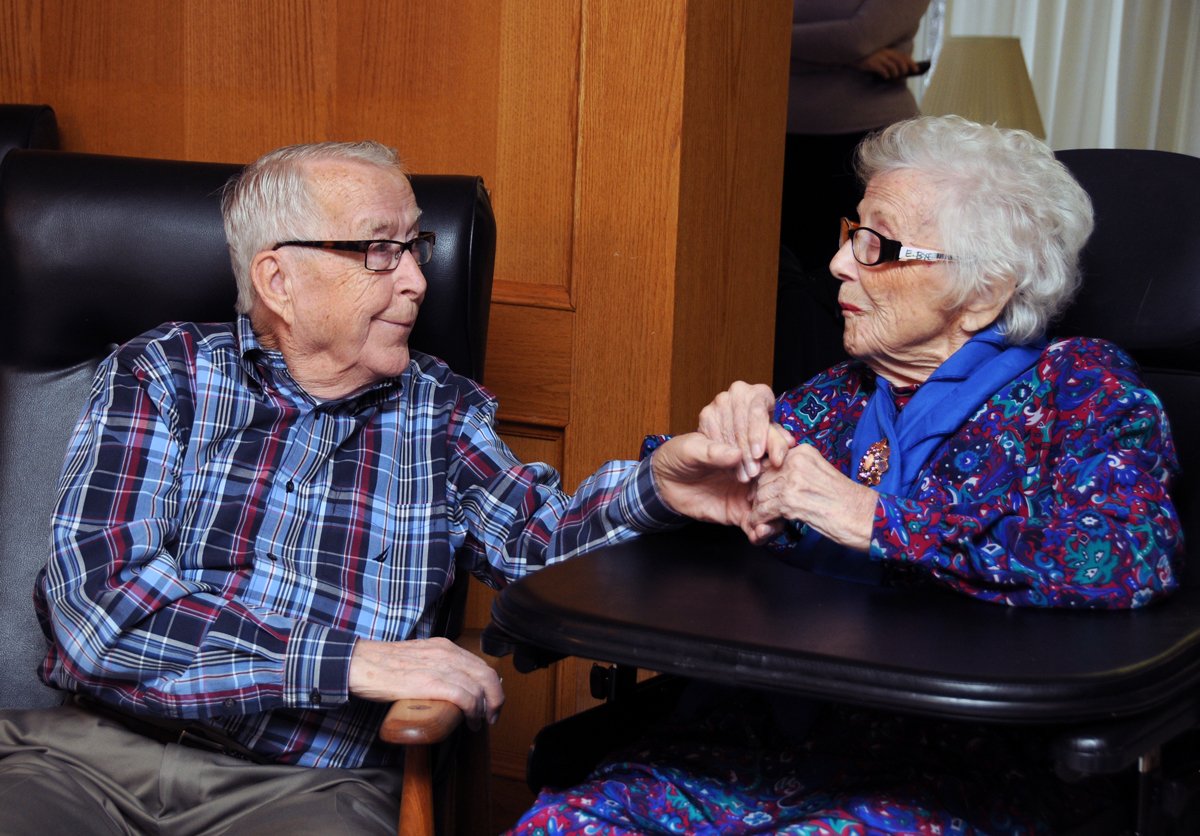 Long-term care resident and spouse