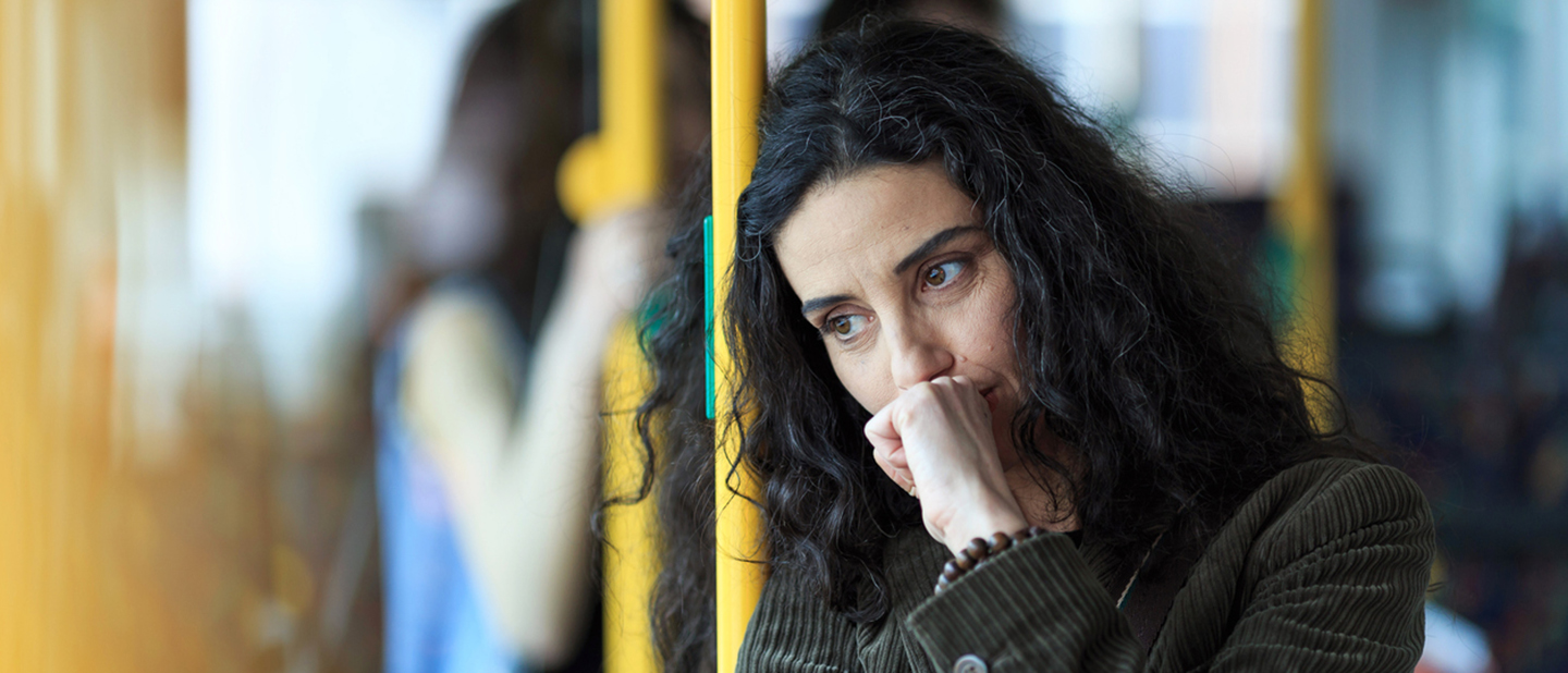 Woman on subway worries that the Affordable Care Act will go away