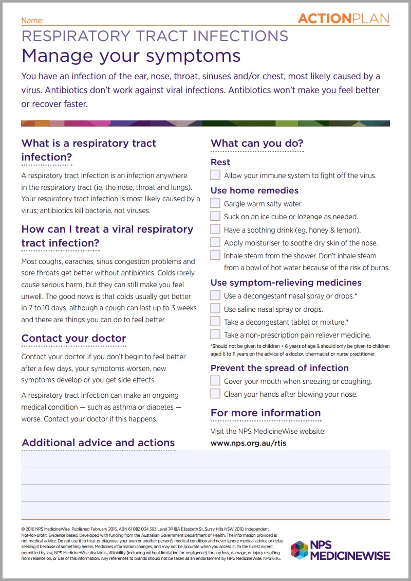 Choosing Wisely Australia Respiratory Action Plan