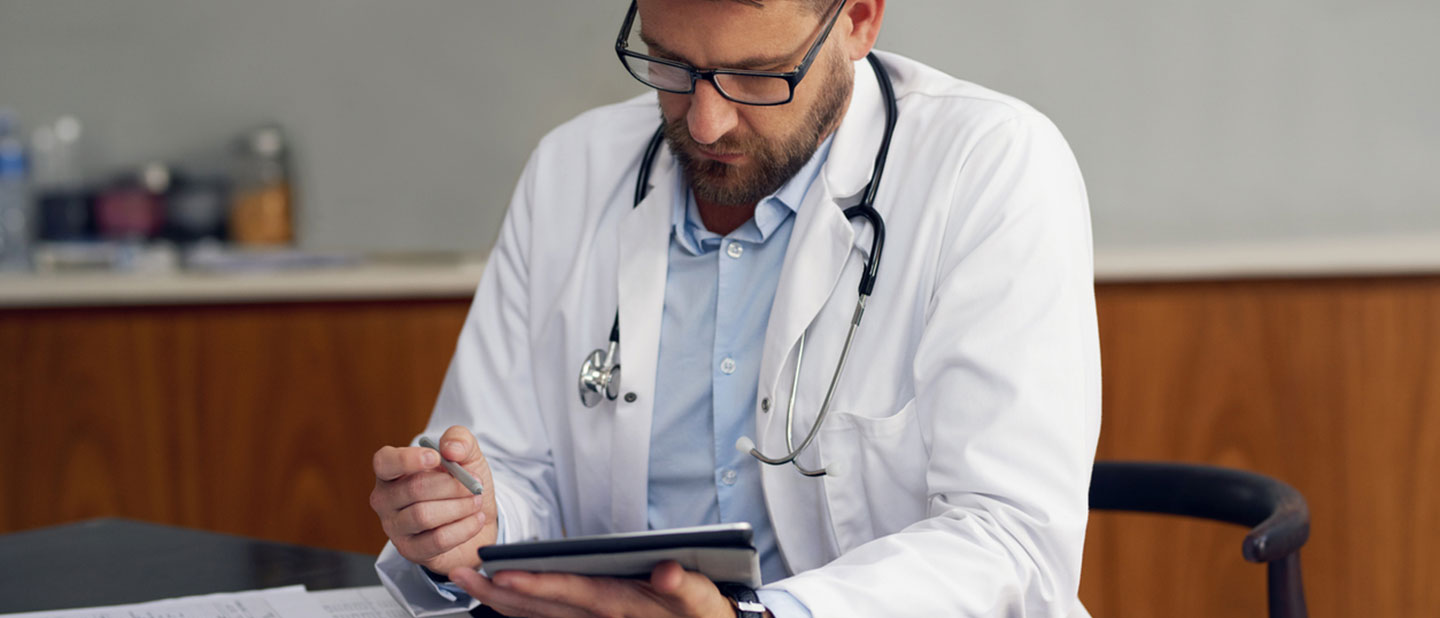 Doctor using telehealth to treat patient