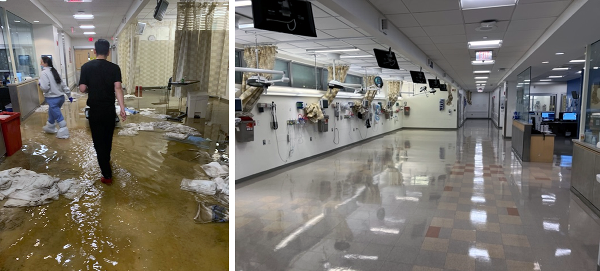 Boston Medical Center emergency department flooded after a pipe burst