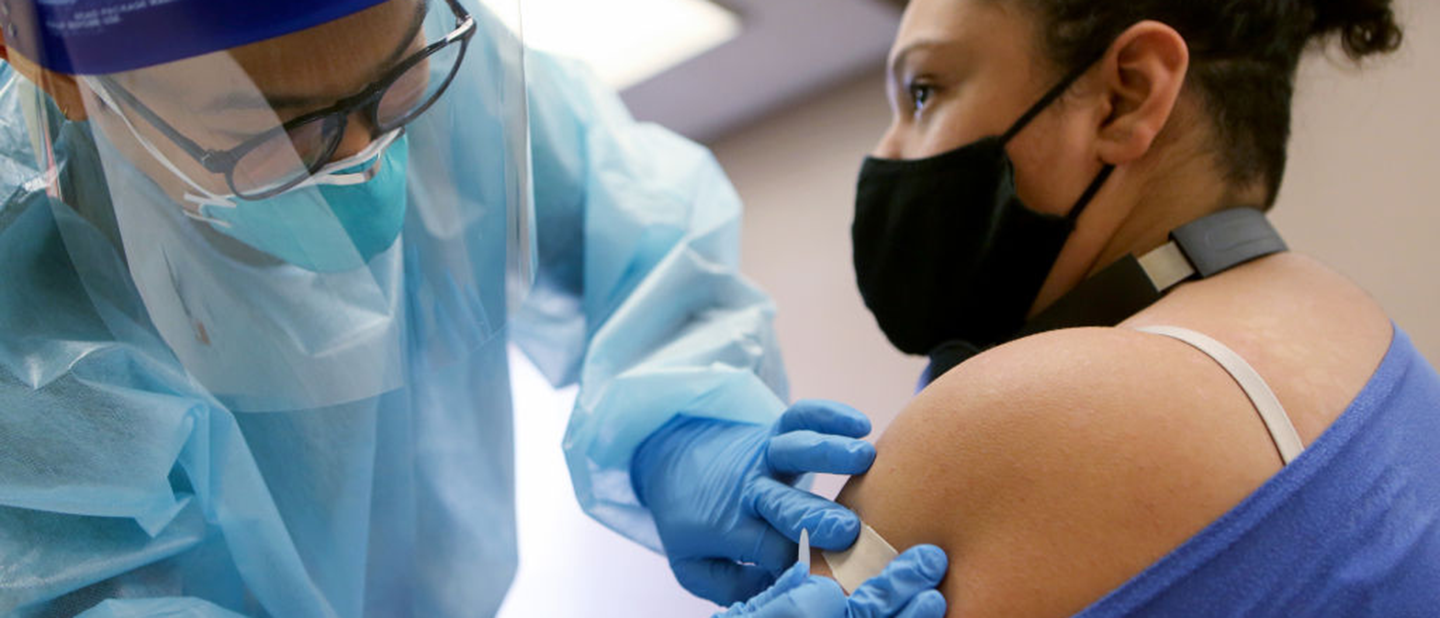 Medicaid patient receiving flu vaccine