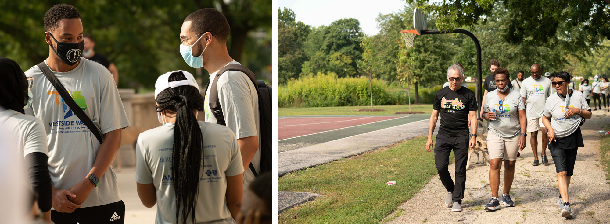 During the summer, staff from Rush University Medical Center join community residents in the “West Side Walk for Wellness.” The events are an opportunity to talk about health and wellness, as well as careers in the health professions.