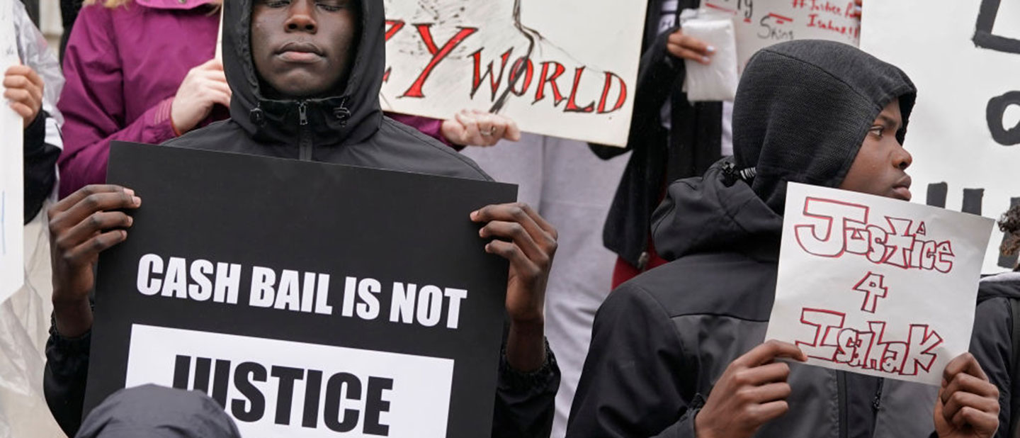 cash bail protest