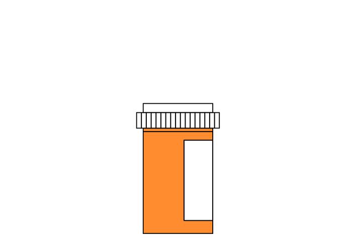 Illustration of pills stacking up in a pill bottle