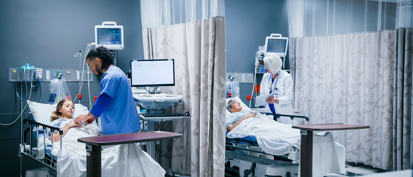 patients in the emergency room which may not be covered by insurance