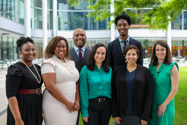 Group photo of the 2023 and 2024 classes of Pozen-Commonwealth Fund Fellowships in Health Equity Leadership at Yale University.