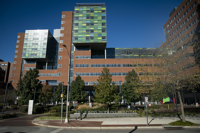 The Johns Hopkins Hospital front entrance