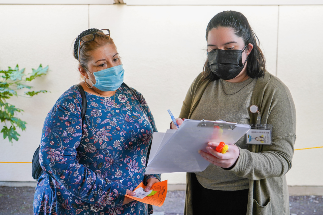 Sea Mar Burien Well Woman Day provides breast and cervical cancer screenings for Seattle women on April 17, 2021 in Burien, Washington.