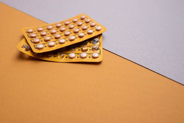 Birth control pills in package