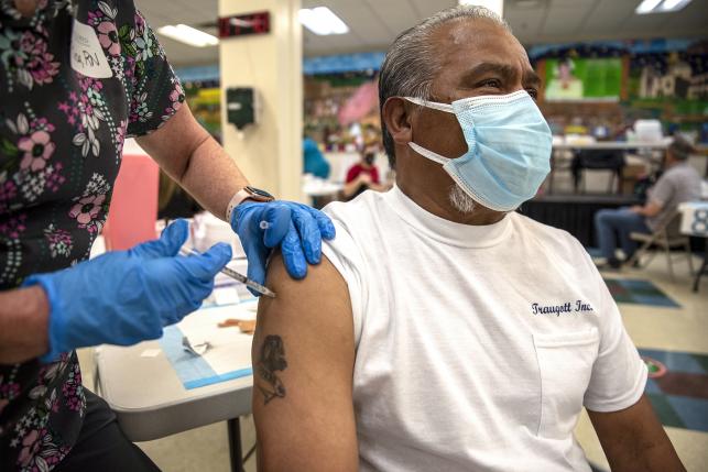 Texas resident gets free COVID-19 vaccine