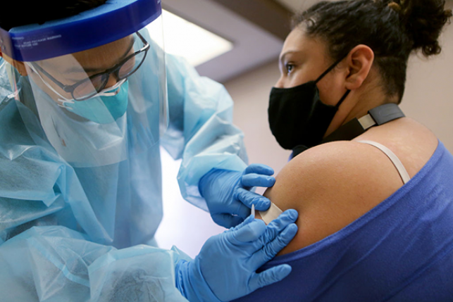 Medicaid patient receiving flu vaccine