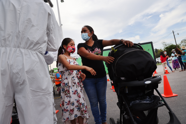 People are administered rapid COVID-19 tests amongst the agricultural community on February 17, 2021 in Immokalee, Florida.