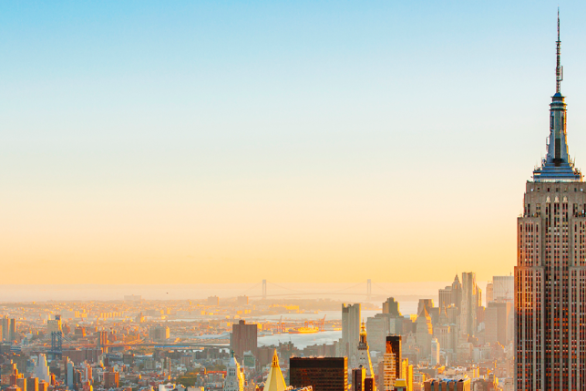 View of the Empire State Building in New York