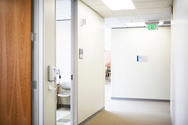 empty hospital corridor