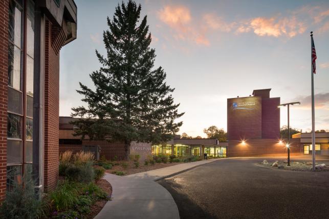 Rusk County Memorial Hospital at night