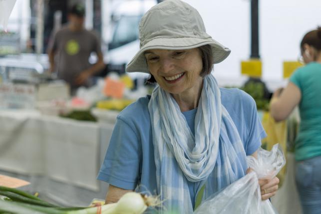 woman at market