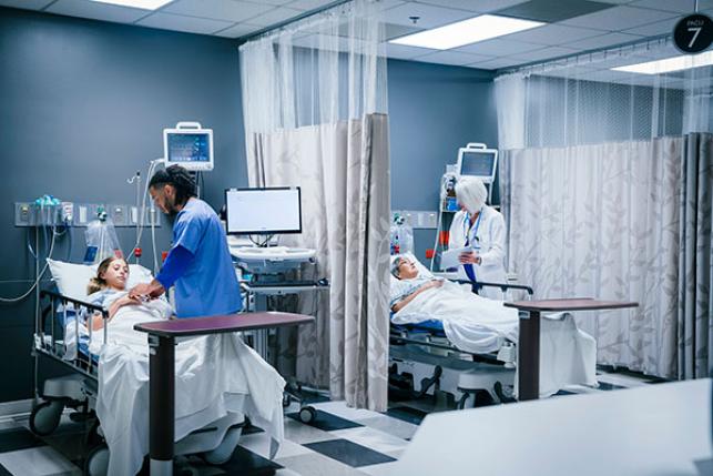 patients in the emergency room which may not be covered by insurance