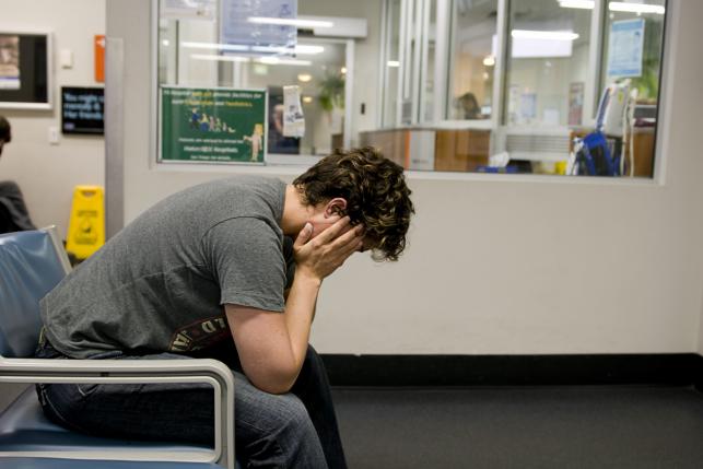 person waiting in ER