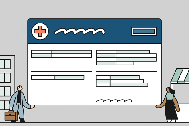 Private insurance topic illustration