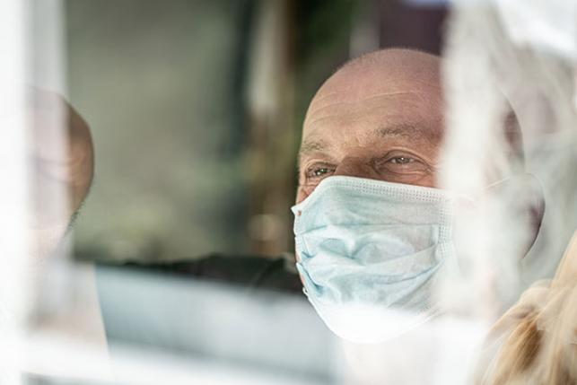 vulnerable senior waiting for the doctor