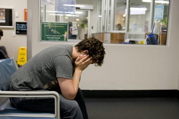 person waiting in ER