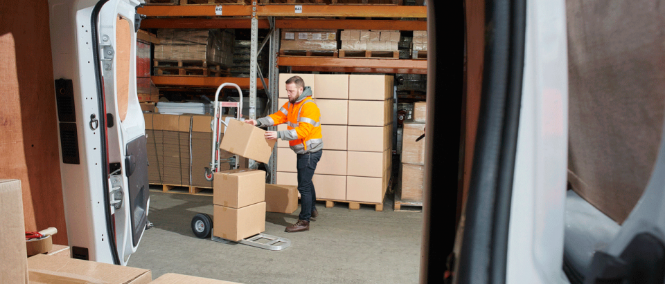 worker loading boxes
