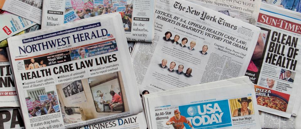 newspapers with health care law info