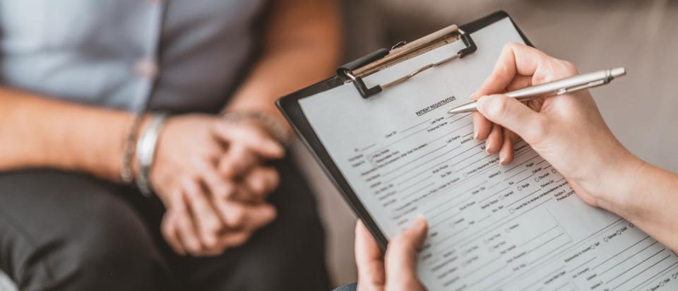 Intake paperwork for new health insurance