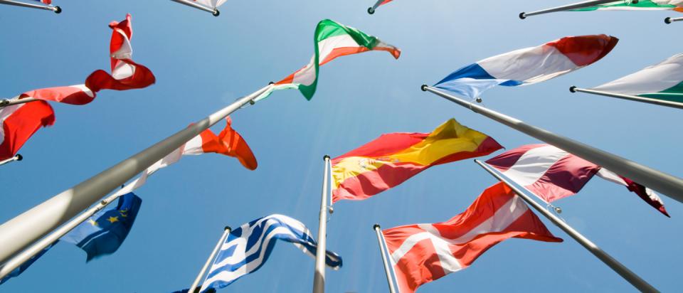 Flags and sky 21x9
