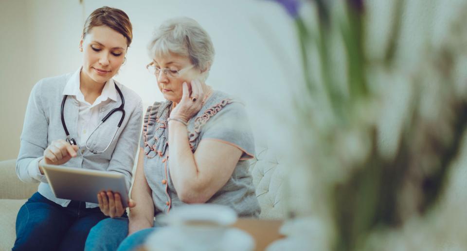 hdr older patient with caregiver