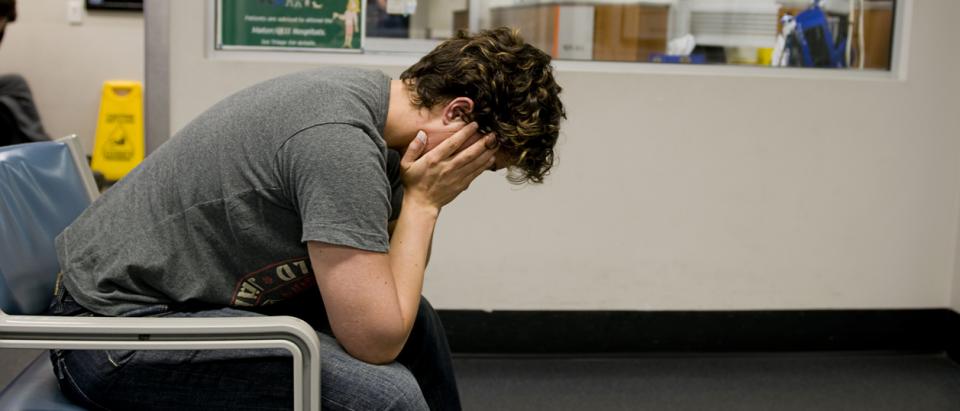 person waiting in ER