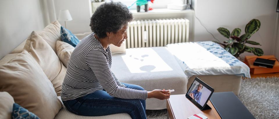 senior using telehealth