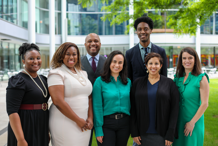 Group photo of the 2023 and 2024 classes of Pozen-Commonwealth Fund Fellowships in Health Equity Leadership at Yale University.