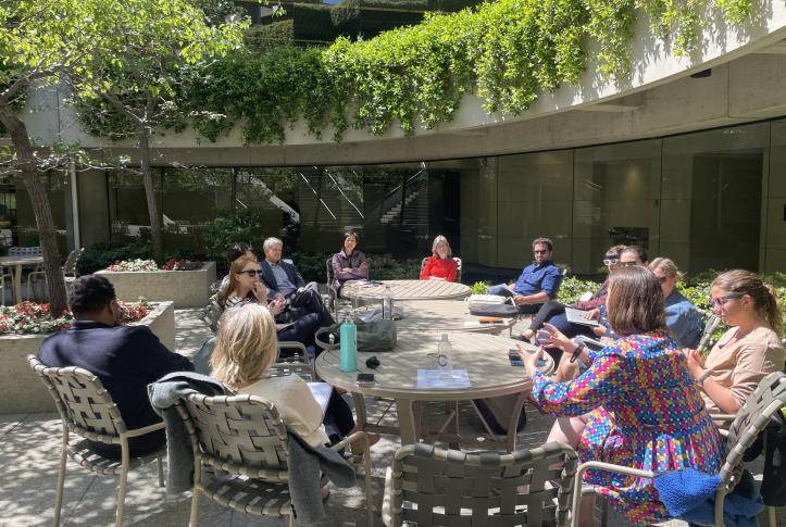 2021–22 Harkness Fellows meet with leaders from CalPERS and Covered California during the California State Health Policy and Innovation Seminar 