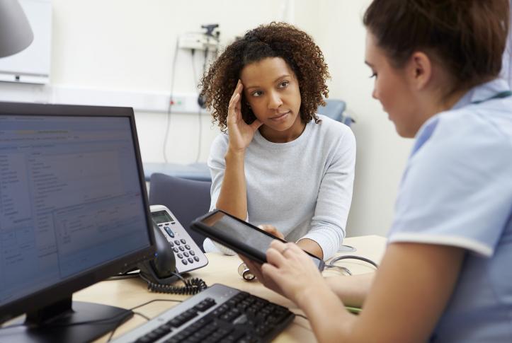 Stressed Young adult who may have enrolled in the marketplace because of the individual mandate