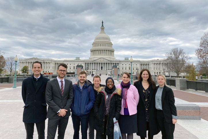 2022–23 Harkness Fellows at the U.S. Capitol during the Washington D.C. Health Policy Seminar