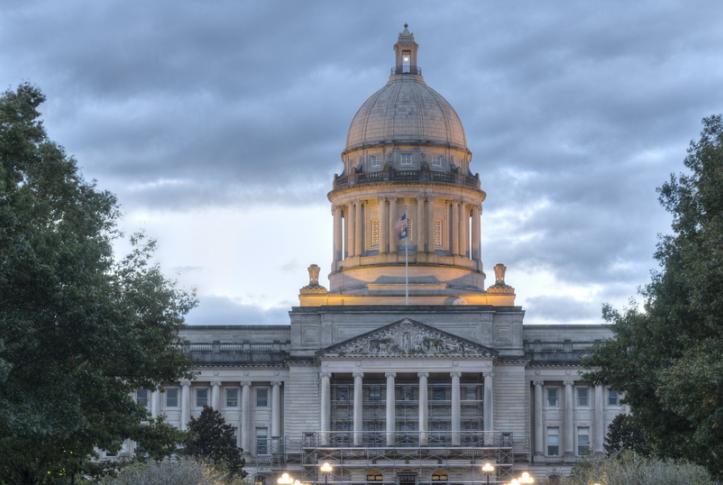 Kentucky capitol building where work demonstration was debated