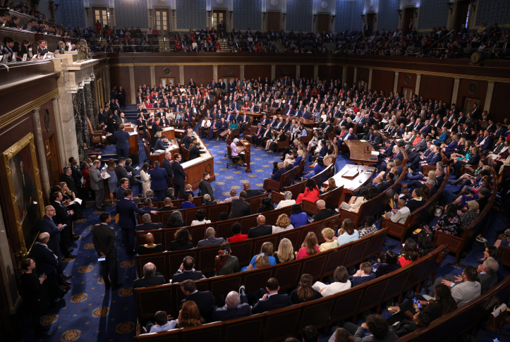 Members of the U.S. House of Representatives on the first day of the 118th Congress in the House Chamber of the U.S. Capitol Building in Washington, D.C., on January 3, 2023. With political control now divided between the House and Senate, the long-simmering issue of ERISA preemption reform has potential to receive bipartisan support in Congress. Photo: Win McNamee/Getty Images