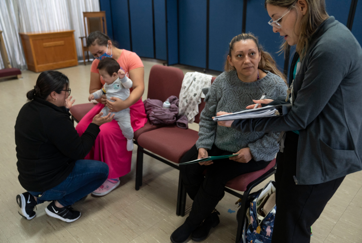 Community health center nurse Karen Lagarda talks with Rosa Romero about her lab results at a Luminis Health program in College Park, Md., on Nov. 29, 2022. In 2021, community health centers served nearly 30.2 million patients. Photo: Michael Robinson Chavez/ Washington Post via Getty Images