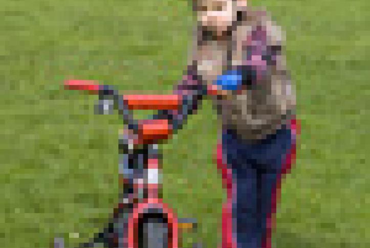 5 year old w/bike