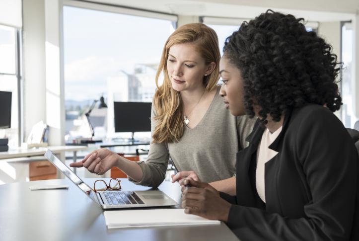 Women working on health insurance claims