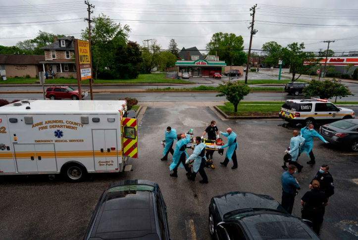 Emergency workers take overdose patient to hospital