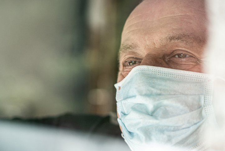 vulnerable senior waiting for the doctor