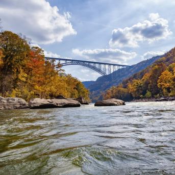 View of Hawks Nest State Park, West Virginia