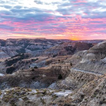 View of Theodore Roosevelt National Park, North Dakota