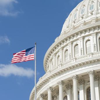 View of the Capitol Building in District of Columbia