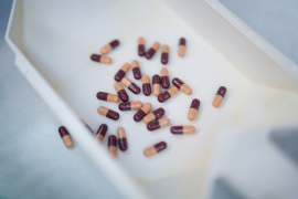 Pills on a tray
