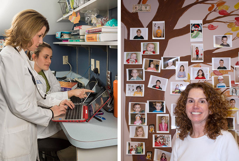 Wright & Associates Family Healthcare was founded by two sisters, Wendy Wright, N.P. (left), and Becky Manter, practice manager (right).